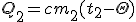 Q_2=cm_2(t_2-\Theta)