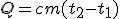 Q=cm(t_2-t_1)