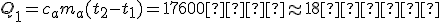 Q_1=c_am_a(t_2-t_1)=17600{дж}\approx18{кдж}