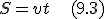 S=vt\;\;\;(9.3)