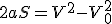 2aS=V^2-V_0^2