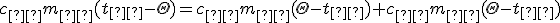 c_{м}m_{м}(t_{м}-\Theta)=c_{ж}m_{ж}(\Theta-t_{ж})+c_{в}m_{в}(\Theta-t_{в})
