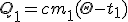 Q_1=cm_1(\Theta-t_1)